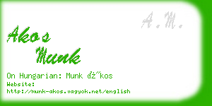 akos munk business card